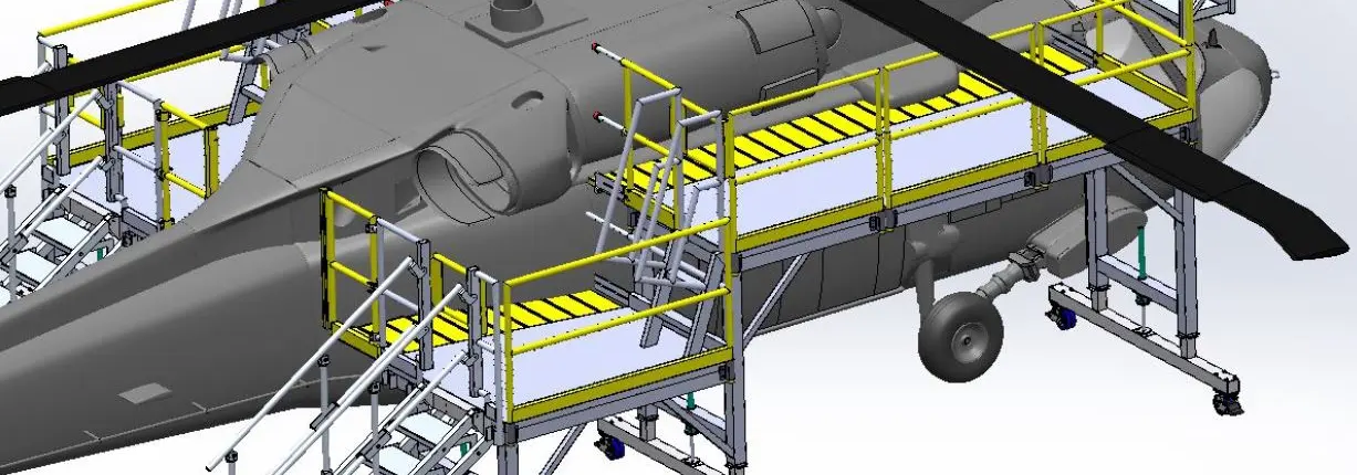 Industrial helicopter work platform design