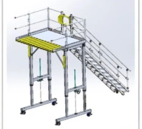 Adjustable height work platform design