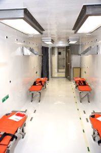 Ambulance with stretcher beds