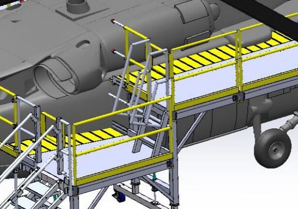 Industrial helicopter work platform design